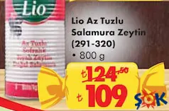 LİO AZ TUZLU SALAMURA ZEYTİN 800 G